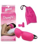 Mack's Dreamgirl Contoured Sleep Mask - Adjustable Pink Eye Mask & Soft Foam Earplugs - Buy Online on GoSupps.com