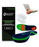 Plantar People Orthotic Insoles - Full Length with Arch Supports, Silicone Heel Pads - XL UK 11-13 | Plantar Fasciitis Treatment - Buy Online on GoSupps.com