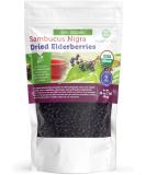 Organic Dried Elderberries - 1lb Bulk | USDA Certified, Non-GMO, Chemical-Free | Immune System Support for Syrup, Gummies, Tea | Raw Vegan Sambucus Nigra - Buy Online on GoSupps.com