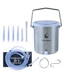 TopQuaFocus Stainless Steel Enema Bucket Kit - Reusable Colon Cleansing Solution for Coffee & Water - 2 Qt Organic Home Enemas - Buy Online on GoSupps.com