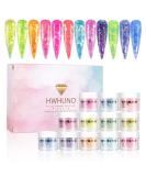 12 Colors Acrylic Powder Set - Mermaid Hexagon Chunky Glitter for Nail Extension & Dipping | Professional 3 in 1 Acrylic Polymer No Nail Lamp Needed - Buy Online on GoSupps.com
