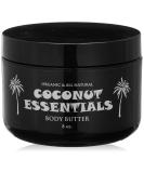 Coconut Essentials Moisturizing Body Butter - 8 oz - Coconut Oil, Vitamin E, Shea, Peppermint, Almond, Cocoa & Sunflower for Glowing Skin - Buy Online on GoSupps.com