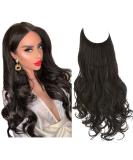 SARLA Hair Extension 18 Inch Invisible Adjustable Wire Hair Piece Curly Wavy Long Synthetic Hairpieces for Women Natural Heat Temperature Fiber (18 Inch (Pack of 1) Black Brown) 18 Inch (Pack of 1) Black Brown - Buy Online on GoSupps.com