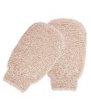 Pack of 3 Bamboo Fiber Bath Shower Gloves | Exfoliating Body Scrubber Mitts | Eco-Friendly Loofah Spa Tool - Buy Online on GoSupps.com