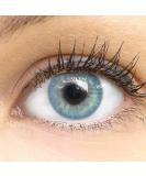 Glamlens Jasmine Light Blue Blue + Container |Very strongly covering natural blue contact lenses colored |Colored monthly lenses 1 pair (2 pieces) DIA 14.00 with strength -5.50 -5.5 diopters 8.6 millimeters 14.00 millimeters 2.0 - Buy Online on GoSupps.com