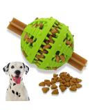Pawsonly Dog Ball for All Dogs | Natural Rubber Feeding & Dental Toy | Intelligence Ball (Large 8 cm Green) - Buy Online on GoSupps.com