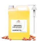 Almond oil organic pure cold pressed of course.Cosmetics Massage oil hair and beard oil body oil anti-fold facial oil pregnancy strips nails almond oil baby scalp oil- 5000 ml almond 5 l (1 Pack) - Buy Online on GoSupps.com