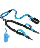 Slowton Double Linen Dog Leash for 2 Dogs - 360 Rotatable Reflective Padded Handles | Shock-Damping for Small & Medium Dogs (3-16kg) - Blue - Buy Online on GoSupps.com