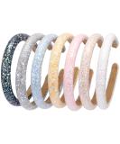 Loneedy 7 Pack Glitter Hair Bands - No Slip Sparkling Headbands for Girls & Women | Children's Hair Accessories in 7 Colors - Buy Online on GoSupps.com