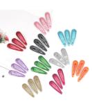30 Glitter Hair Clips for Girls & Toddlers - 10 Colors Perfect for Thin Hair Baby & Women | Sparkly Hair Accessories - Buy Online on GoSupps.com