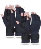 2 Pairs Copper Arthritis Gloves, Compression Gloves with Wrist Strap for Hand Pain, Carpal Tunnel, RSI, Fit Women Men Large / x-Large Black - Buy Online on GoSupps.com