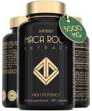 Maca Root 5000mg - Maca Root Capsules for Women & Men - High Potency Herbal Booster - Black & Yellow Macca Root Powder Extract - 90 Maca Tablets - British Made High Strength Supplement - Buy Online on GoSupps.com