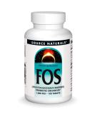 Source Naturals FOS 1000 mg - 100 Tablets | Premium Fructooligosaccharides Supplement - Buy Online on GoSupps.com