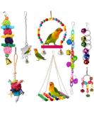 Esrise Bird Toys - Colorful Hanging Wood Bells for Conures Lovebirds & Finch | International Shipping - Buy Online on GoSupps.com