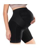 Bosaen Maternity Shapewear: Non-Rolling High Waist Mid-Thigh Underwear for Belly Support - M Black - Buy Online on GoSupps.com