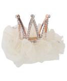 Uonlytech Strass Crown Hair Clip - Princess Tiara Bobby Pins for Girls - Crystal Hair Clasp for Children - Beige - Buy Online on GoSupps.com