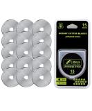 HEADLEY TOOLS 45mm Rotary Cutter Blades 15 Pack Fits Olfa, Fiskars, Replacement Rotary Blade for Arts Crafts Quilting Scrapbooking Sewing, Sharp and Durable 45mm 15pcs - Buy Online on GoSupps.com