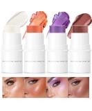 HOSAILY 4 Colors Cream Blush Highlighter Contour Stick Set - Waterproof & Long Lasting Makeup Sticks (Pack of 4) - Buy Online on GoSupps.com