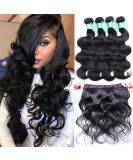 ANNELBEL Brazilian Body Wave Hair Extensions 8A Virgin Unprocessed Remy Human Hair Bundles - Natural Black (10 inches, 50g) - Buy Online on GoSupps.com