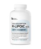 Buy High Absorption R-Lipoic Acid - Supports Nerve Health Healthy Aging & Cardiovascular Wellness - 60 Vegan Capsules - Buy Online on GoSupps.com