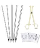 100 Pcs Stainless Steel Body Piercing Needles Mix Size Kit with Pennington Forceps - Ear Nose Piercing Jewelry Set - Buy Online on GoSupps.com