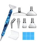 14PCS Diamond Painting Pen Accessories Tools Set  Exquisite Stainless Steel Metal Pen Tips  Ergonomic Diamond Art Drill Pen and 6 Painting Glue Clay  Comfort Grip and  Faster Drilling (14PCS-Blue) - Buy Online on GoSupps.com