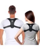 Posture Corrector for Men & Women | Breathable Upper Back Brace for Instant Hunchback Relief | Adjustable Back Straightener | One Size Black - Buy Online on GoSupps.com