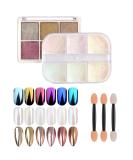 Bestomrogh Chrome Nail Powder Set - 2 Pcs Shiny Glitter for Nail Art Decoration - Buy Online on GoSupps.com