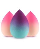 DUAIU 3 pcs Gradient Makeup Sponge Blender Set - Beauty Blender for Foundation, Concealer & Applicator - Buy Online on GoSupps.com