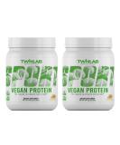 Twinlab Sport Vegan Protein - Organic Pea & Rice Protein Powder Vanilla 22.60 oz (Pack of 2) - 20 Servings - Health & Fitness Protein Supplement - Buy Online on GoSupps.com