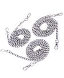 Swpeet 3Pcs Sliver Luxury Fashion 47 Inche Replacement Flat Chain Strap with Buckles Set  Perfect for DIY Metal Shoulder Cross Body Bag Hand Bag Purse Replacement - Buy Online on GoSupps.com