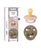 BIBS Color Liberty Schnuller 2-Pack - BPA-Free Cherry Nipple Natural Rubber Size 1 (0-6 Months) Made in Denmark - Capel Blush - Buy Online on GoSupps.com