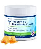 Seborrheic Dermatitis Cream with Manuka Honey, Coconut Oil & Aloe Vera - Natural Organic Anti-Itch Moisturizer for Sensitive Skin (2 oz) - Buy Online on GoSupps.com