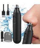 Usb rechargeable nasal hair trimmer nose hair cutter ear haar cutter IPX7 waterproof double blades of professional pain -free eyebrows and stimulus trimmers for men and women black - Buy Online on GoSupps.com