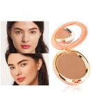 Oulac Satin Matt Bronzer - Highly Pigmented Vegan Face Makeup | Dual Purple Bronzing Powder & Blush (BS01 Soft Sand) - 8.5g - Cruelty-Free Natural Look International Shipping - Buy Online on GoSupps.com