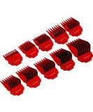 Andis Magnetic Clipper Guards Set - Professional Upgrade Comb Guides for Andis Master Clipper - 10PCS (Red) - Buy Online on GoSupps.com