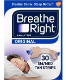 Breathe Right Nasal Strips Original Tan Small/Medium 30 ea - Pack of 6 | Clear Nasal Congestion - Buy Online on GoSupps.com