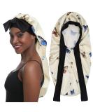 Sengterm Long Satin Hair Hood - Adjustable Silky Sleeping Hat for Women | XL Butterfly Design for Long Curls - Buy Online on GoSupps.com