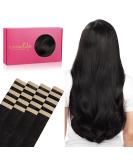 Salife Tape Extensions - 20Pcs 40g 30cm Natural Black Remy Invisible Skin Weft Hair Extensions - Buy Online on GoSupps.com
