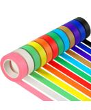 Guirnd 12PCS Colored Masking Tape, Kids Art Supplies Colored Tape, DIY Craft Tape, Colored Tape Rolls, Colored Painters Tape 1.7cm X 12m (2/3In X 13Yards) - Buy Online on GoSupps.com