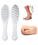 2 Pcs Stainless Steel Foot Scraper Metal Foot File Double Sided Foot File Callus Remover Professional Foot Rasp Scrubber for Wet or Dry Skin Easy to Clean Pedicure Tool Heel - Buy Online on GoSupps.com