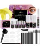 Professional 4 in 1 Lash Lift & Brow Lamination Kit Long-Lasting Eyelash Perm & Eyebrow Color Solution for Salon & Home Use - Buy Online on GoSupps.com