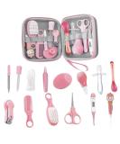 Wood Collection Baby Care Set - 14-Piece Newborn Accessories for Boys & Girls | Perfect for Kindergarten | Pink - Buy Online on GoSupps.com