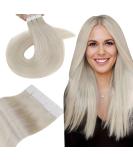 Buy Hetto Real Hair Tape-In Extensions | #60 White Blonde 40g 30cm - Invisible & Hair Recovery - Buy Online on GoSupps.com