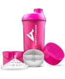 Buy Amity Union 700ml Women s Protein Shaker - Leak-Proof BPA-Free with Sieve & Scale - Perfect for Creamy Shakes & Gym Fitness - Pink Cup - Buy Online on GoSupps.com