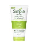 Simple Kind to Skin Moisturising Facial Wash 100% soap-free cleanser for smooth and healthy-looking skin 150 ml - Buy Online on GoSupps.com