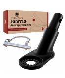 Weidebach Stable bicycle trailer coupling with a fuse pen black high driving stability bicycle trailer coupling for every standard stroller trailer coupling Bicycle prevents black 1 piece - Buy Online on GoSupps.com