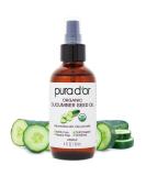 PURA D'OR Organic Cucumber Seed Oil 4oz - 100% Pure USDA Certified Cold Pressed Moisturizer for DIY Skin Care - Men & Women - Buy Online on GoSupps.com