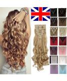 Shop Clip-In Hair Extensions - 8 Tressen 18 Clips Real Human Hair 60cm Ash Blonde & Dark Blonde | International Shipping Available - Buy Online on GoSupps.com