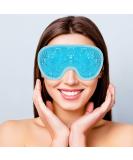 MIVORA Cooling Gel Mask for Puffy Eyes - Hot Cold Therapy for Migraine, Dark Circles, Sinus Pain - Reusable and Soothing - Light Blue - Buy Online on GoSupps.com